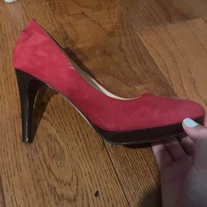Cole Haan red and black heels